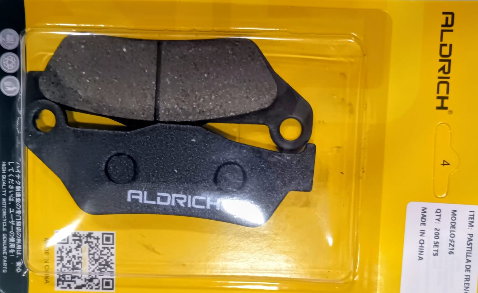 PASTILLA DE FRENO DELANTERO YAMAHA FZ - NS